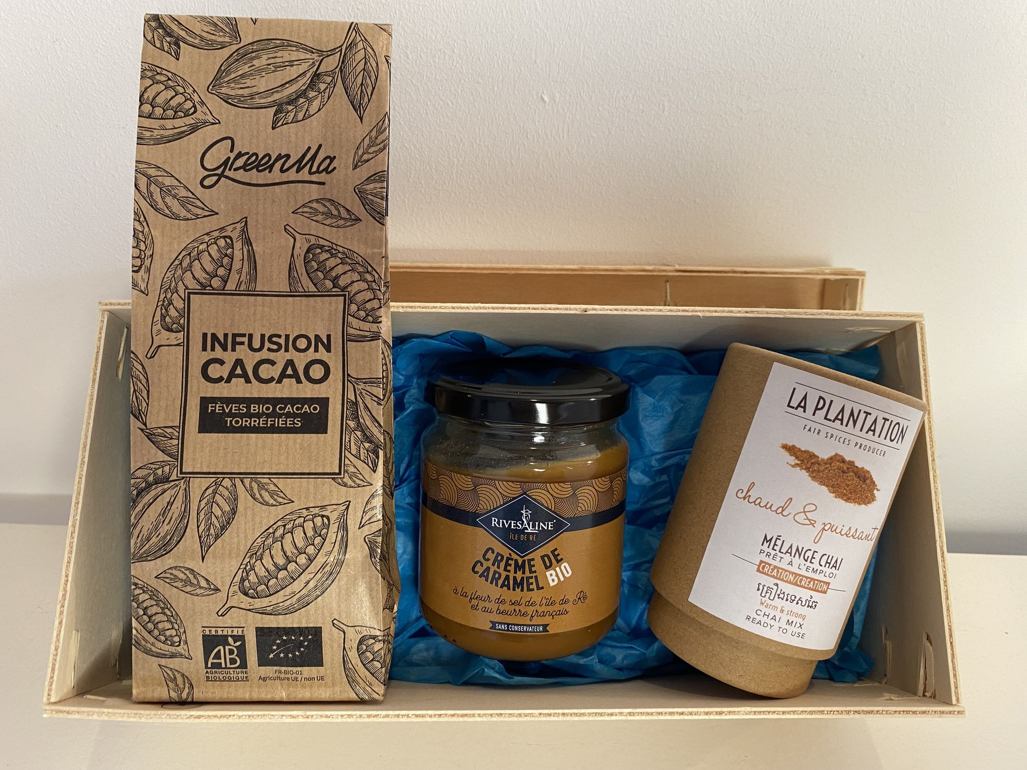 coffret cadeau cacao caramel
