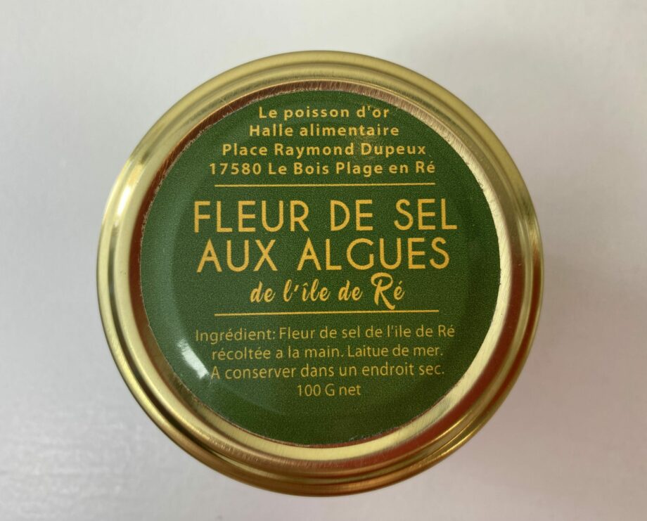 fleur de sel aux algues vue du haut