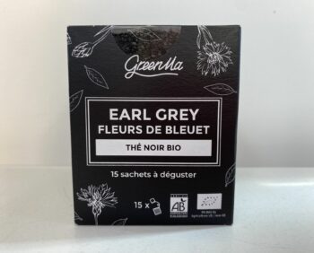 the noir earl grey fleurs de bleuet bio 15 sachets