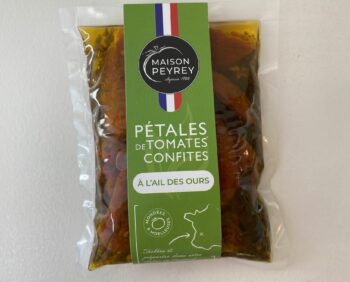 petales de tomates confites a l ail des ours