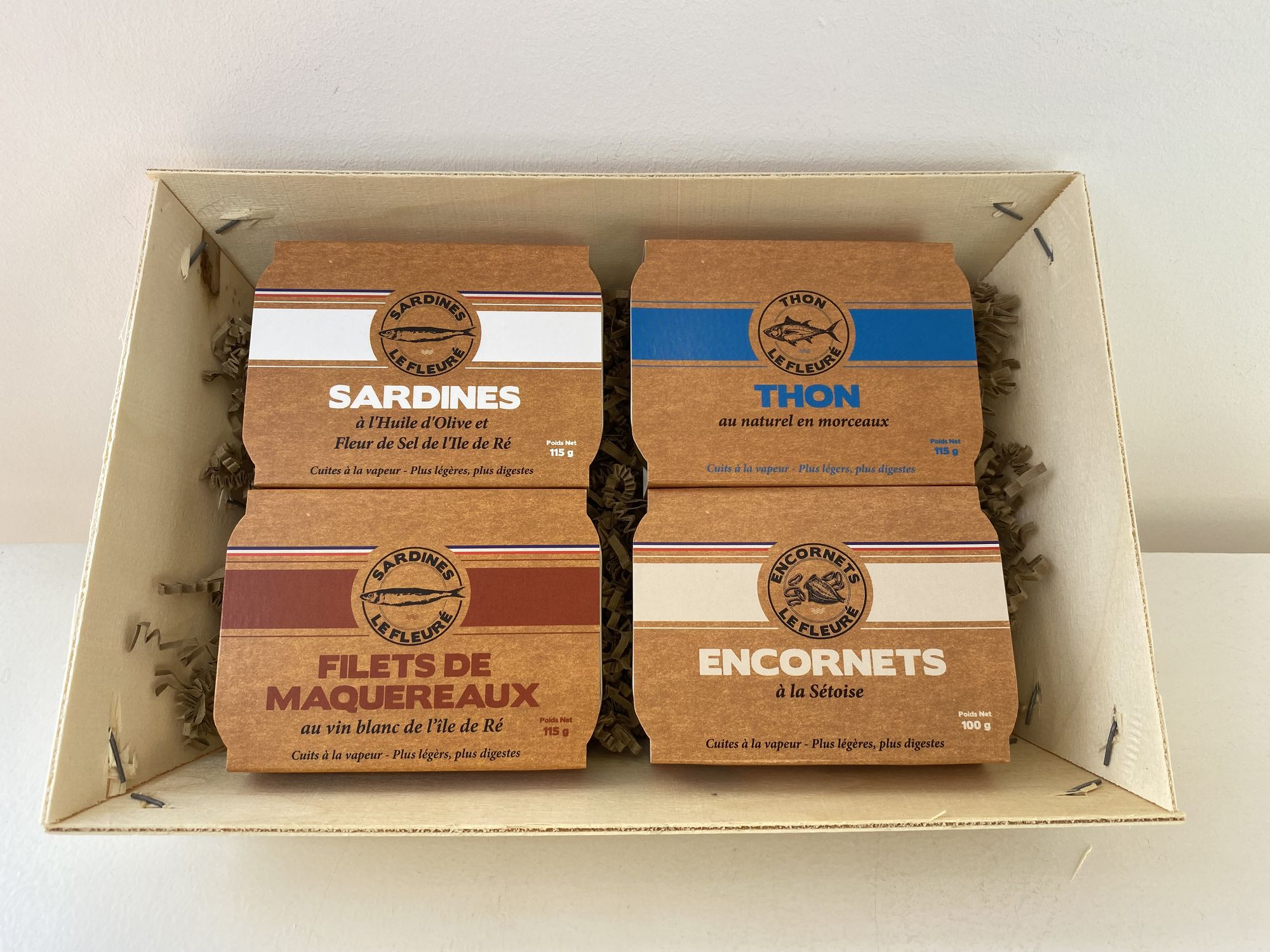 coffret cadeau 4 boites sardine et maquereau